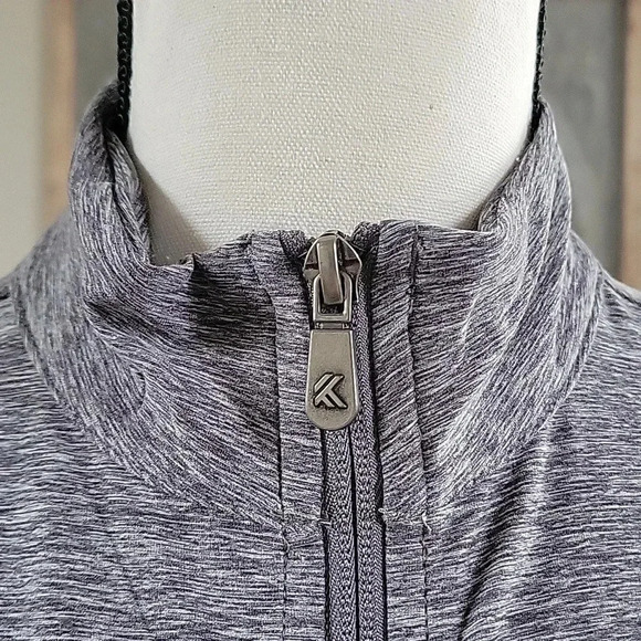 Kyodan Womens Activewear Size Medium Zip Up in Lava Smoke Heather Jersey Jacket - Picture 7 of 14